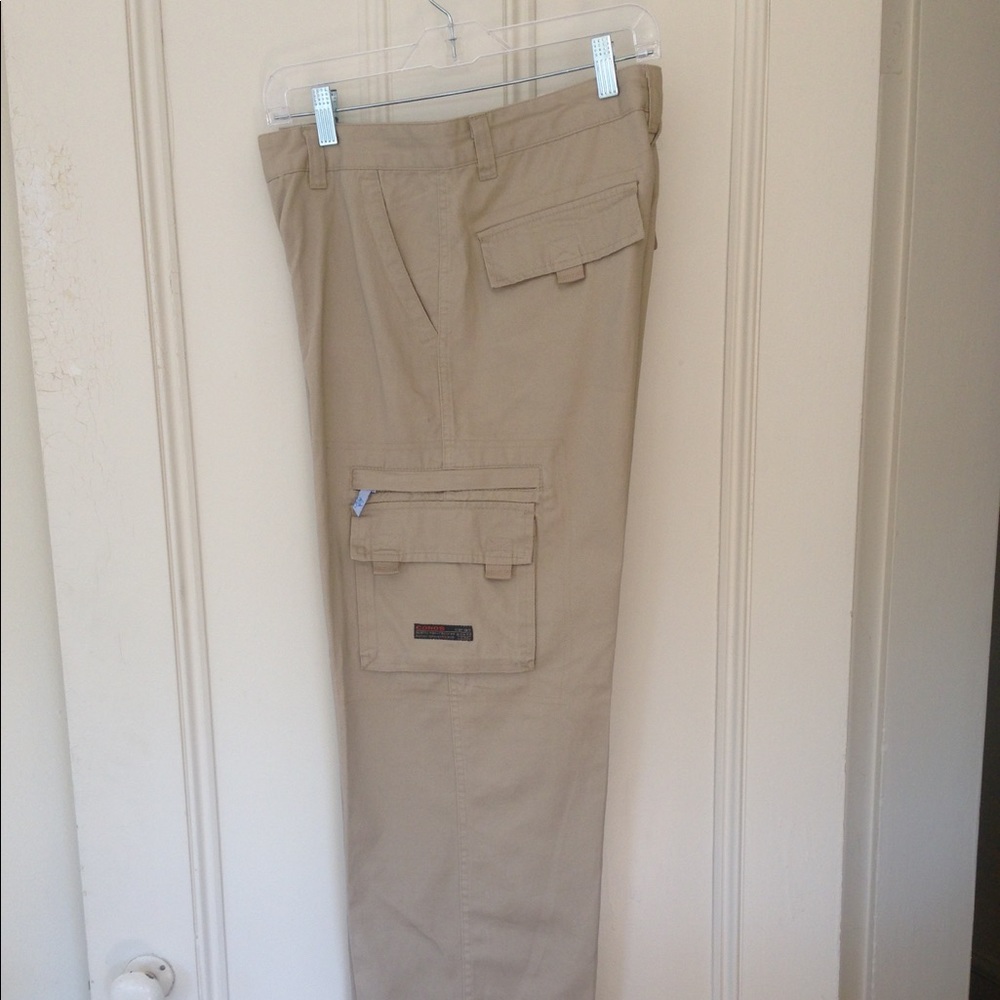 Cargo Camp Uniform Army Work Pants Cotton Khaki